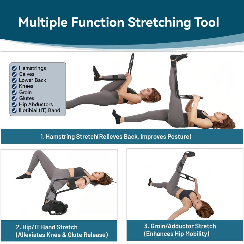Zakdbbry Hamstring Stretcher, Knee Extension Device, Lower Back, Hip & Calf Stretching - Image 4