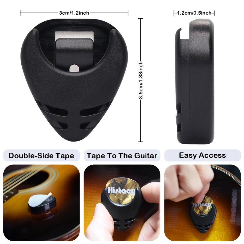 Histacy Guitar Accessories Kit: Clip-On Guitar Tuner, 3-in-1 Capo, 30 Picks & Storage for Acoustic, Electric Guitar, Bass & Ukulele, All-in-One Perfect Guitar Gift Set for Men & Beginners & Pros - Image 5