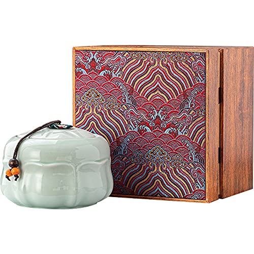 Kelendle Keepsake Urns for Human Ashes with Wooden Box Pet Keepsake Urn Large Cremation Urns Decorative Urns Funeral Burial Memorial Urns Memory Box for Home Office Decor Lotus - Image 1