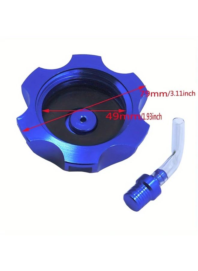 High Performance CNC Aluminum Gas Fuel Tank Cap Cover Breather Vent Valve Blue For 49mm ATV Dirt Pit Bike Petrol Tank 70cc 110cc 125cc 150cc - Image 2