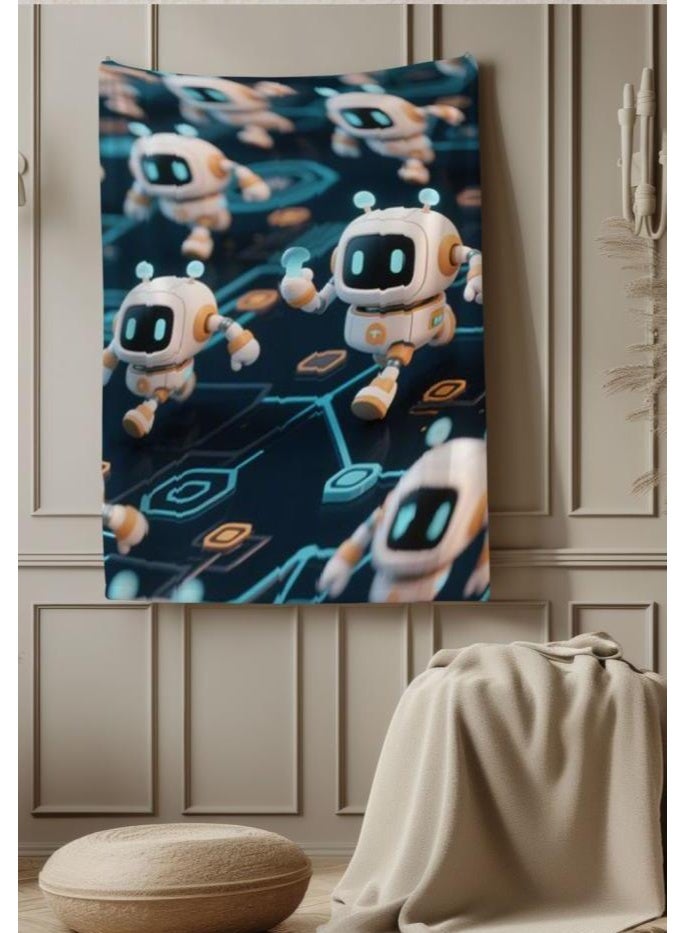 عام بطانية رقيقة من الفانيلا الكرتونية للأطفال والرضع (دافئة ومريحة، ومناسبة للنوم والألعاب) 70 سم * 100 سم - Image 2