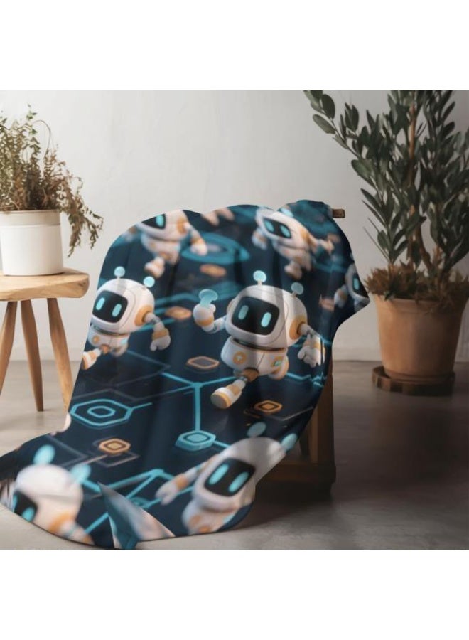 عام بطانية رقيقة من الفانيلا الكرتونية للأطفال والرضع (دافئة ومريحة، ومناسبة للنوم والألعاب) 70 سم * 100 سم - Image 5