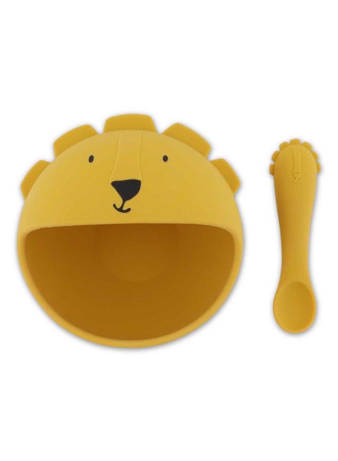 Trixie First Baby Silicone Meal Set - Mr. Lion - Image 1