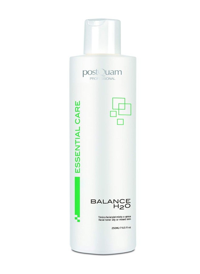 postQuam Professional Balance H2O Facial Tonic for Mixed or Oily Skin 250ml – Spanish Beauty – Mentholated Solution with Algae – Regulates Excess Sebaceous Secretion- Hydrates and Refreshes Skin - Image 1