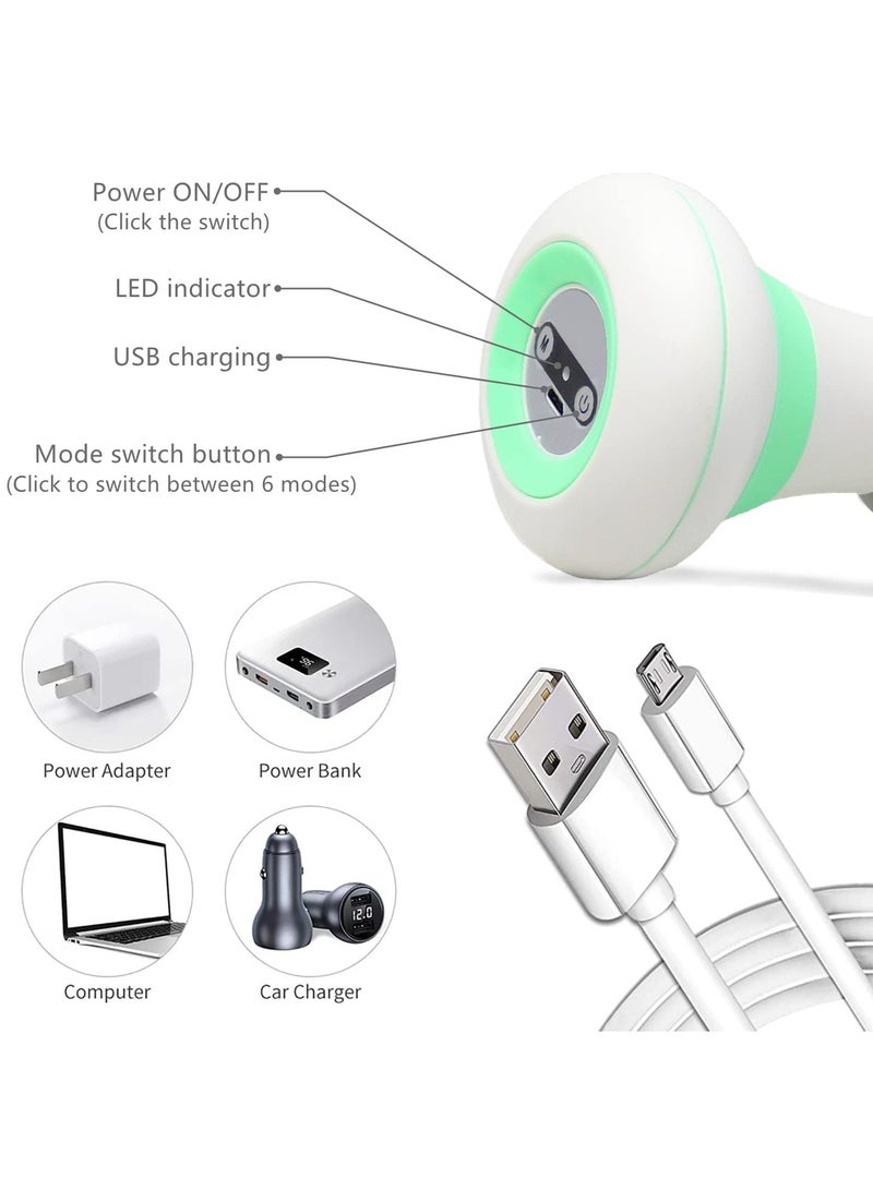 KASTWAVE Back Massager Handheld, Mini Portable Electric Full Body Massager, USB Rechargeable, 6 Vibration Modes, for Neck Shoulder Leg Foot Massage, Sports Recovery - Image 5