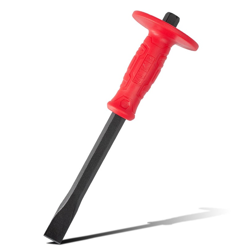 Monkey King Bar12IN Masonry Flat ChiselCold Chisel With Hand Protection Heavy Duty Flat Head for Remove CementMotrtar