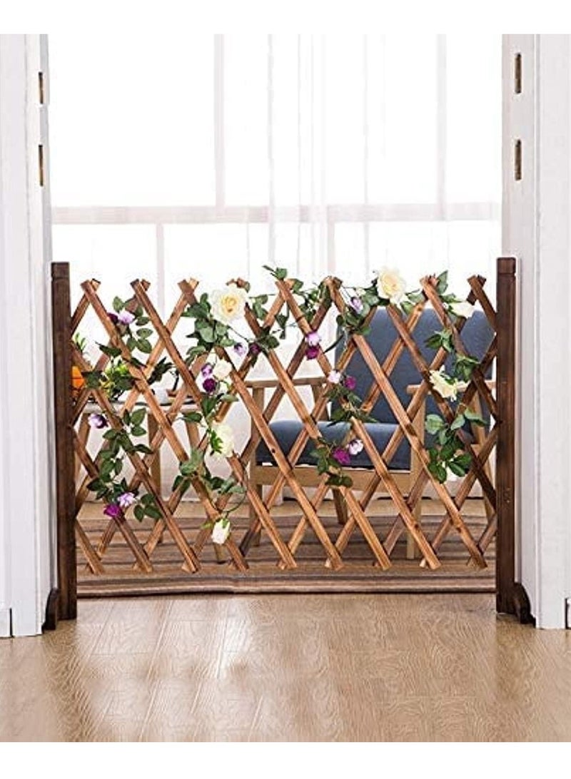HOME TASTE Wooden Garden Fence Adjustable Garden Lattice Decoration, Pet Guardrail, And Indoor Partition – Durable, Stylish, And Secure - Image 4