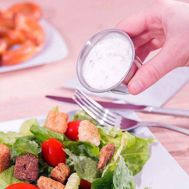 Pcs Stainless Steel Condiment Sauce Cup Simple Dipping Sauce Cup Condiment Cup - Image 5