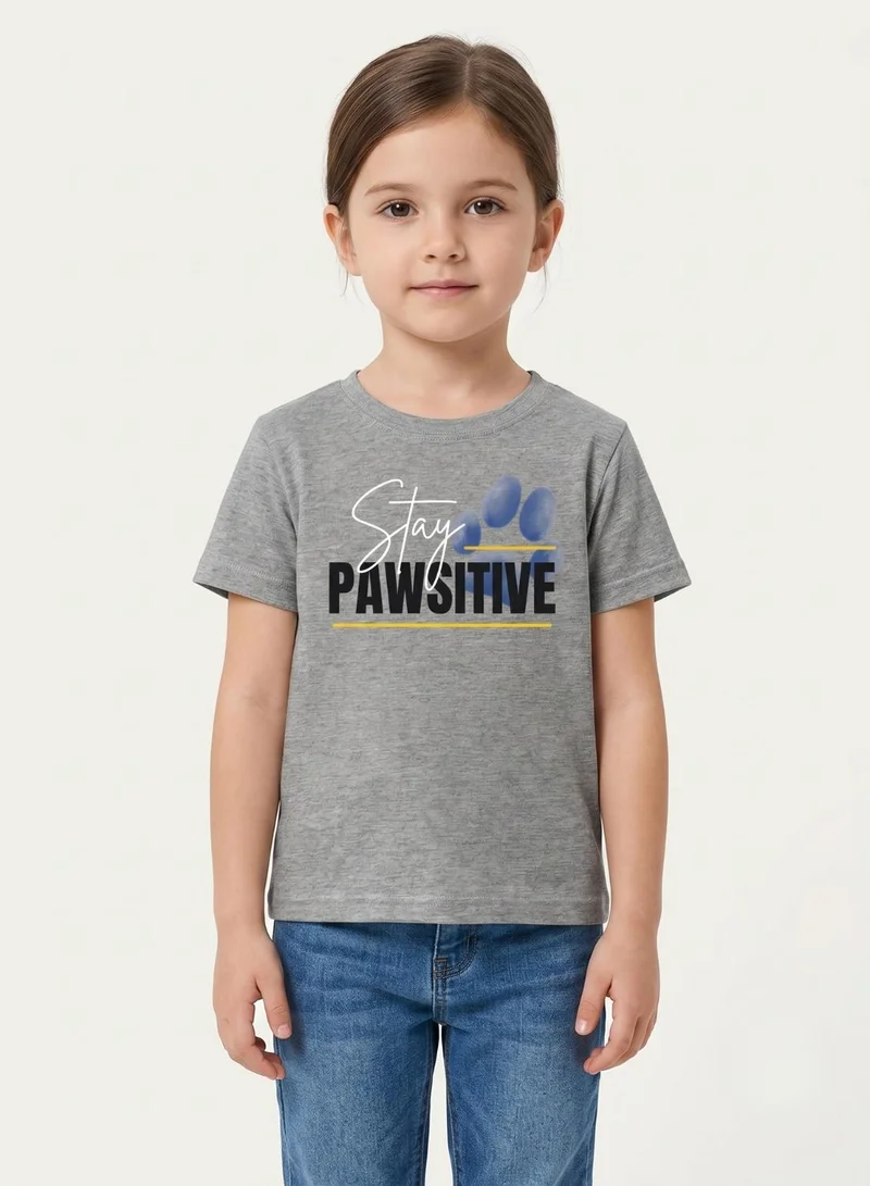 Babyqlo Stay Pawsitive Printed tee for girls
