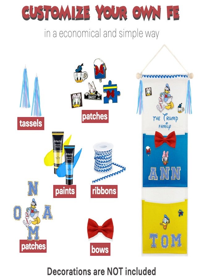 RUNROLE Fish Extender for Disney Cruise Line - 1, 2, 3, 4, 5 Pockets, Blank White for Easy Customization, 8 Inch Width DCL Cabin Door Fitted, 2026 & 2027 FE for Gift Exchanges and Pixie Dust - Image 5