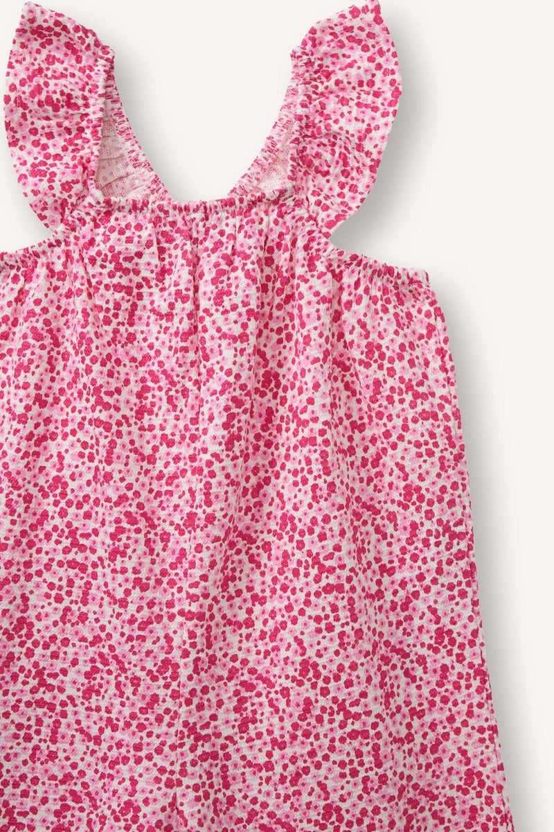 DeFacto Pink BabyGirl Crew Neck Floral Jumpsuit Casual - Image 5