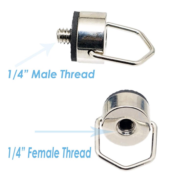 Fotasy Silver Stainless Steel D Ring Screw D Shaped Mounting Screw for Camera Strap Quick Release Rapid Shoulder Neck Sling Strap Belt for Camera DSLR SLR - Image 4