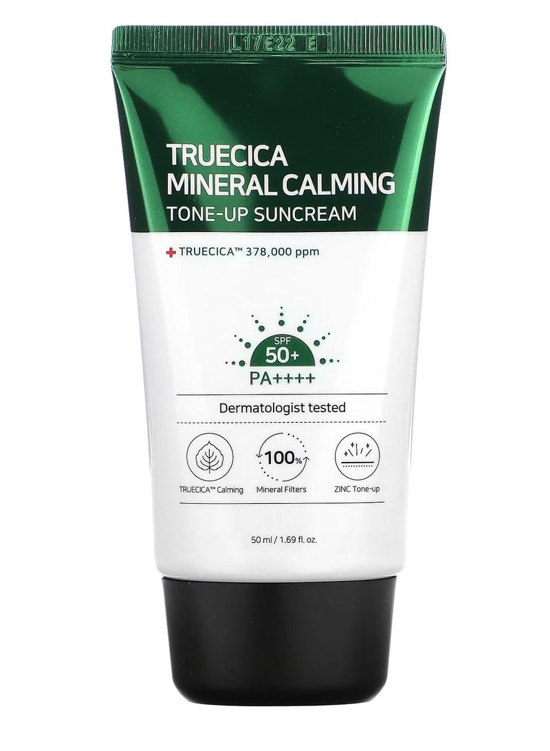 كريم الحماية من الشمس Truecica Mineral Calming Tone-Up Suncream SPF 50+ 50ml