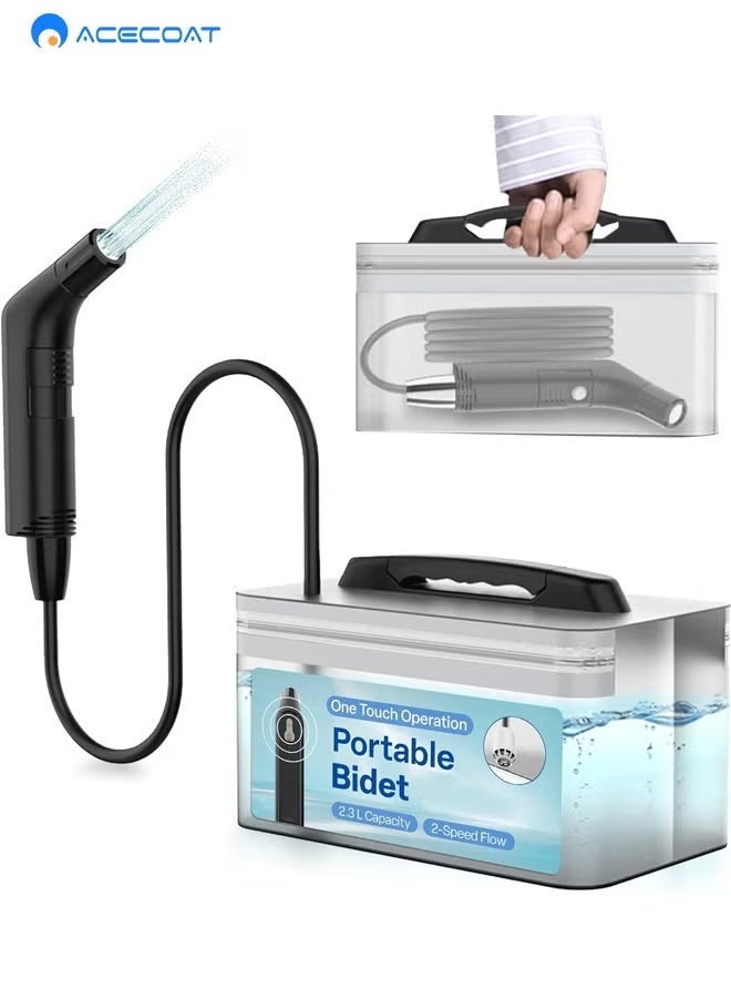ACECOAT Portable Handheld Bidet Sprayer, Electric Handheld Bidet Sprayer Kit, Rechargeable Travel Bidet for Hygiene Cleaning, Baby Care and Postpartum Care - Image 1