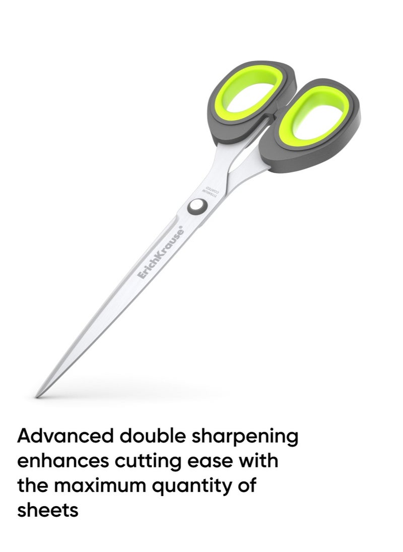 ErichKrause Scissors Titanium, 20.5 cm, gray-yellow (blister 1 pc)  - Image 5