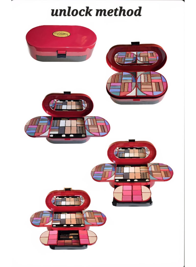 Shams ​SHAMS Makeup kit Shades All-in-One Set complete face palette for women. Bold, pigmented, multi-use shades for beginners and pros. Your essential beauty vault. - Image 3