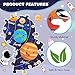 Civaner 70 Pieces Floor Puzzles Round Large Puzzles for Kids Ages 35 58 Jumbo Jigsaw Puzzle Educational Gifts for Toddlers Girls Boys Baby Shower Holiday BirthdaySolar System - Image 4