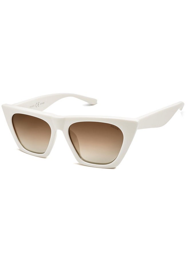 Sojos Trendy Oversized Square Cateye Polarized Sunglasses Womens Big Frame Shades Sj2115, Cream/Brown  - Image 1