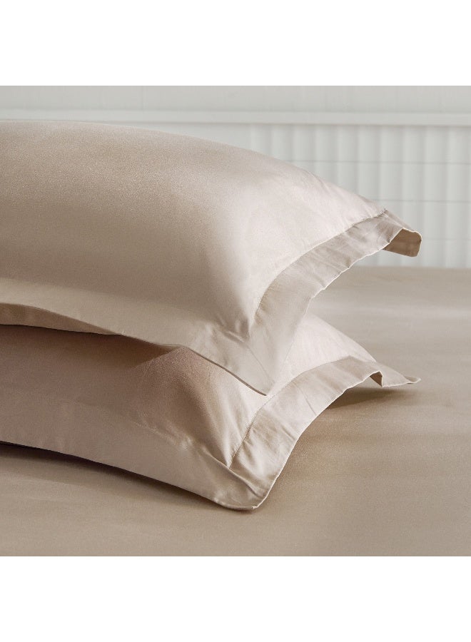 Home Box طقم أغطية وسائد قطنية صلبة فاخرة من قطعتين - 50x75 سم - Image 5