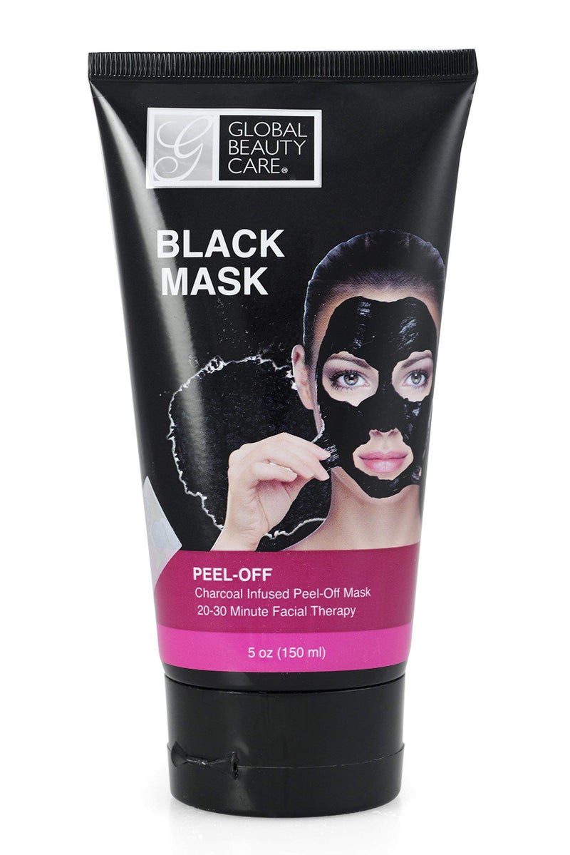Global Beauty Care 5 oz 150 ml Black Peel-Off Mask: Charcoal Infused Peel-Off Mask - Image 1