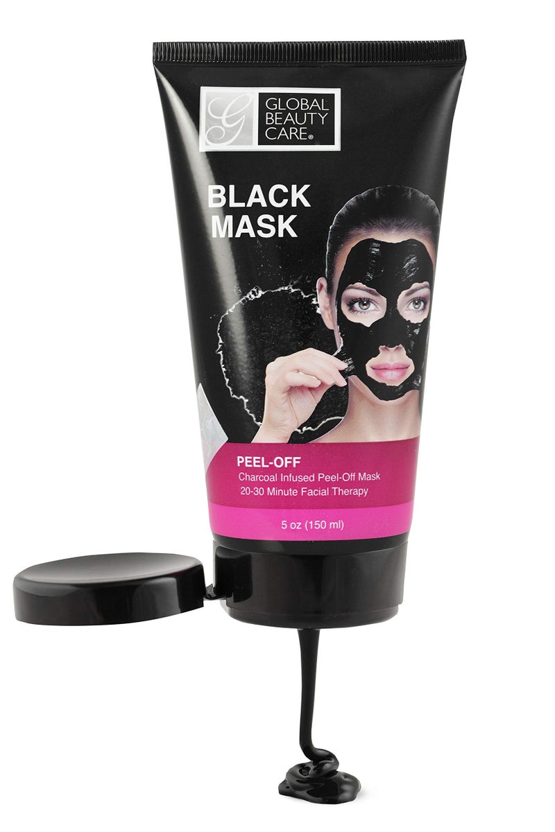 Global Beauty Care 5 oz 150 ml Black Peel-Off Mask: Charcoal Infused Peel-Off Mask - Image 2