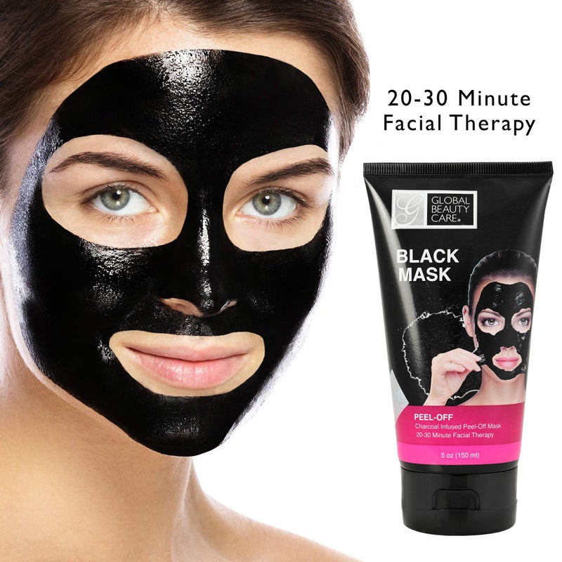 Global Beauty Care 5 oz 150 ml Black Peel-Off Mask: Charcoal Infused Peel-Off Mask - Image 5