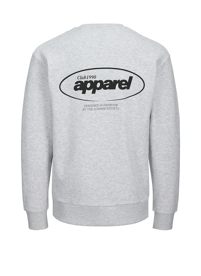 جاك اند جونز Jjebradley Graphic Crew Neck Sweatshirt