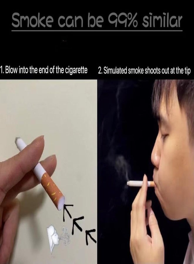CLESEN Fake Puff Cigarettes (Pack of 6) +（1 Set） Fake Puff Cigar - Blow Smoke, Faux Cigs with a Realistic Look Durable/Realistic/Halloween Costume/Novelty Toy/Fake Smoke Magic Trick Gag Prop Combo - Image 4