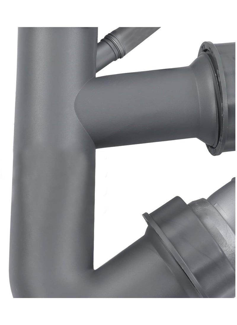 Rubik Kitchen Double Sink Drain Pipe Kit with Strainer and Overflow Pipe  - Image 4