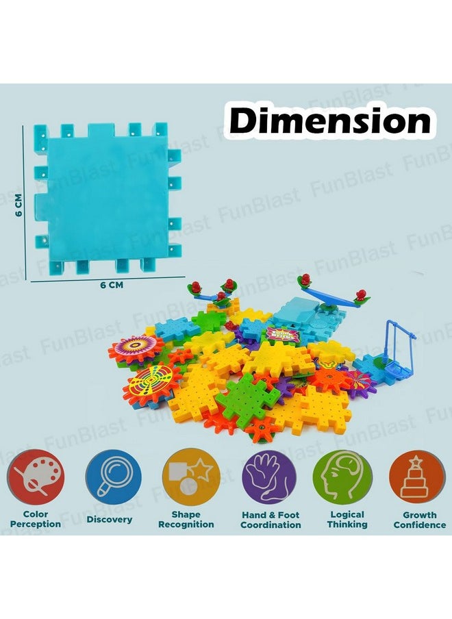 FunBlast FunBlast Magical Blocks, Magical Building Blocks 3D Magic Play Stacking Set DIY for Brain Development Educational, Learning & Educational Building Blocks for Kids (Set of 81 Pcs), Multi Color  - Image 2