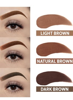 OUHOE Eyebrow Powder Stamp Stencil Kit One Step Shaping Kitwaterproof Eyebrow Long Lasting Eyebrow Stamp With 10 Reusable Eyebrow Stencils (Black Brown)  - Image 5