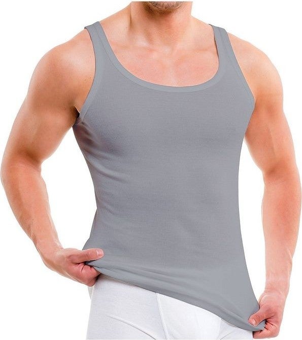 Anthony Jackson Box of 5 Premium Ribana Men's Undershirt Caesar Extra Long - Combed Fine Twill Cotton  - Image 4