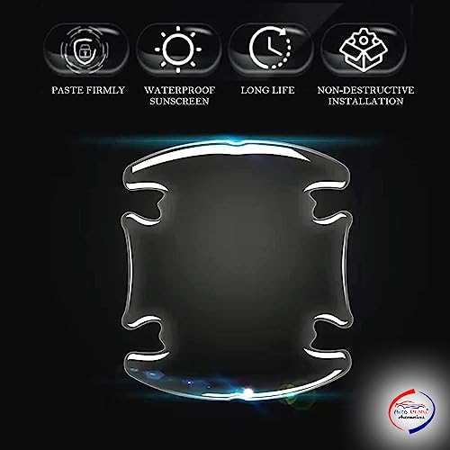 Auto Pearl Car Door Transparent Handle Guard Scratch Protection Sticker PU Finger Guard Paint Protection Compatible with Camry (Pack of 4) - Image 5