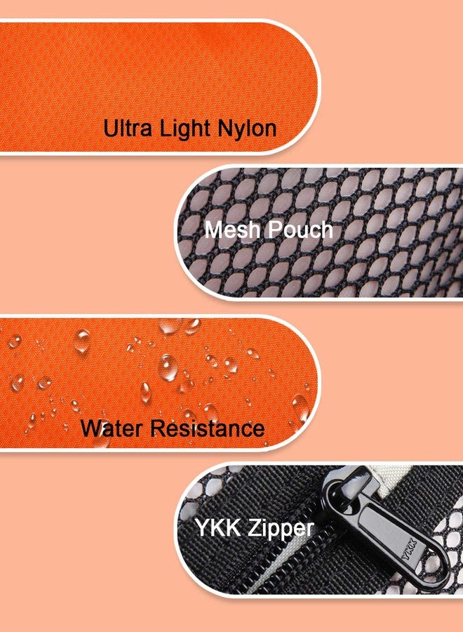 GOX Travel Toiletry Bag Dopp Kit Case for Men Multifunction Packing Organizer Pouch, Orange/Grey, 7.9x4x2.2 Inch (Pack of 1), Toiletry Bag for Travel - Image 5