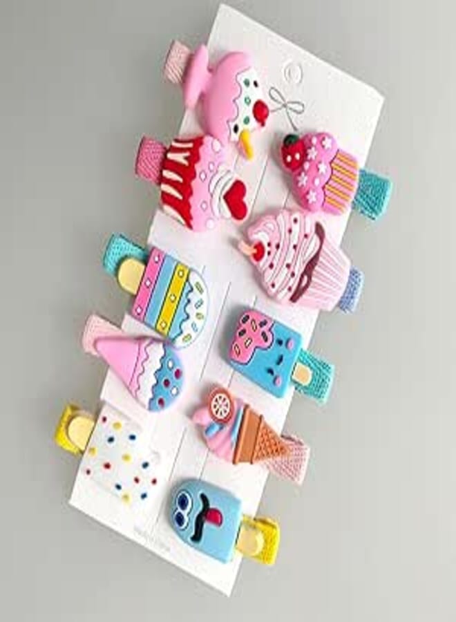 Cute Non-Slip Hair Clips for Girls little girls hair clips, cute multi-color multi-style alligator children's accessories, suitable baby, and children (10 PCS)
