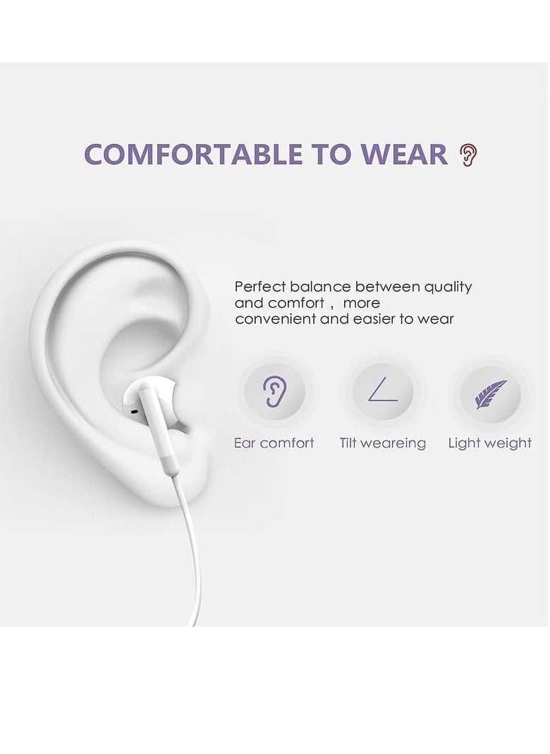 General - 2 Packs-for iPhone Headphones Wired Earbuds/Earphones Nosie Reduction Built-in Microphone & Volume Control Headsets Compatible with iPhone 14/13/12/11/XR/XS/X/8/7/SE/Pro/Pro Max - Image 1