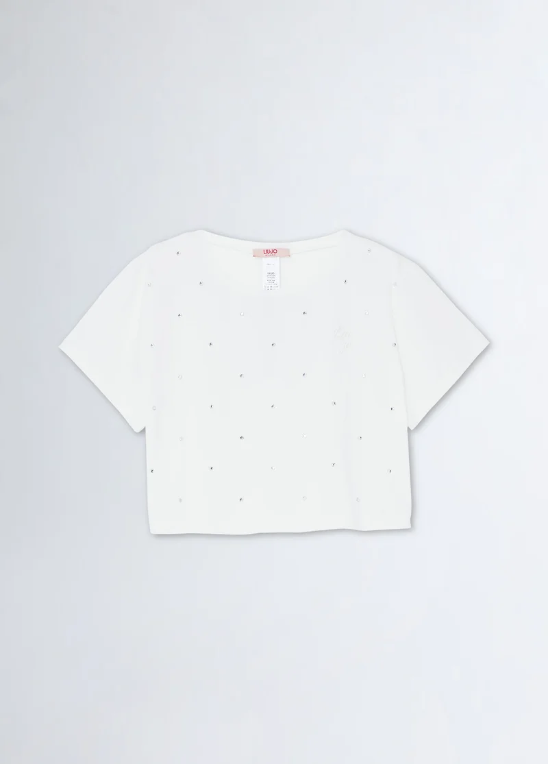 Liu Jo T-shirt with rhinestones