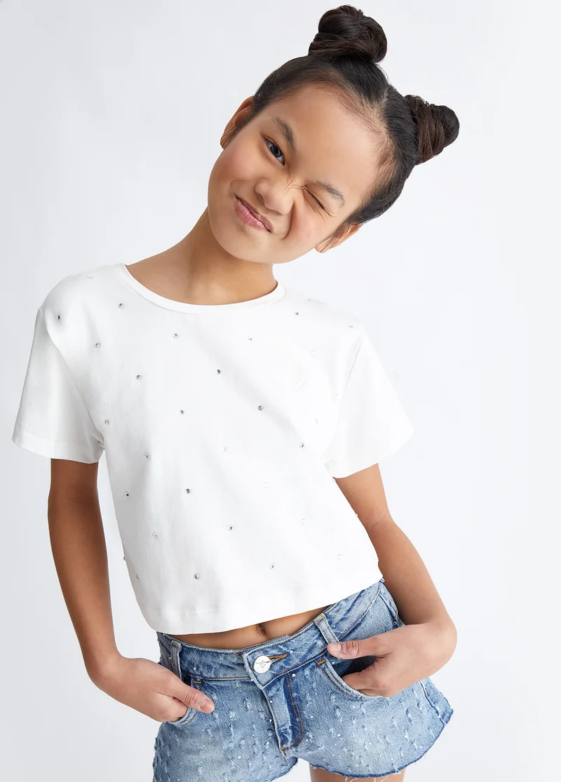 Liu Jo T-shirt with rhinestones