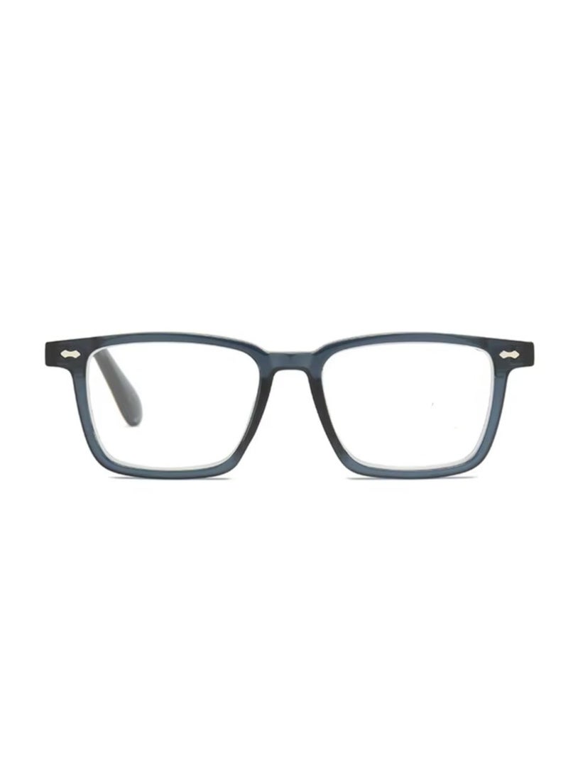 Booma Opticals Max-Blue; +1.00 Reading Glasses for men & Women, Anti blue Magnification Glasses, Presbyopia Eyeglasses, Lightweight, Stylish square Blue colour Frame for Computer & glasses Eyestrain Relief - Image 3