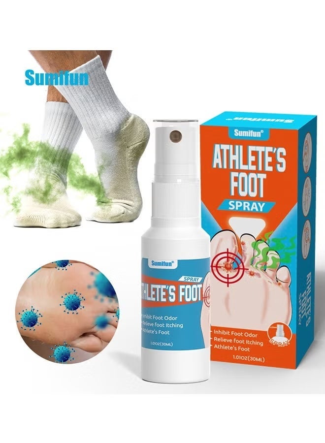 Sumifun Athlete's foot spray, antifungal treatment for itchy, sweaty, peeling, and blistering feet, natural ingredients, athlete's foot spray for tinea pedis, 30ml - Image 1