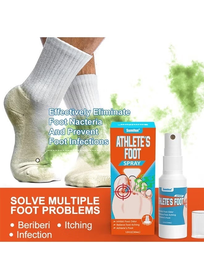 Sumifun Athlete's foot spray, antifungal treatment for itchy, sweaty, peeling, and blistering feet, natural ingredients, athlete's foot spray for tinea pedis, 30ml - Image 3