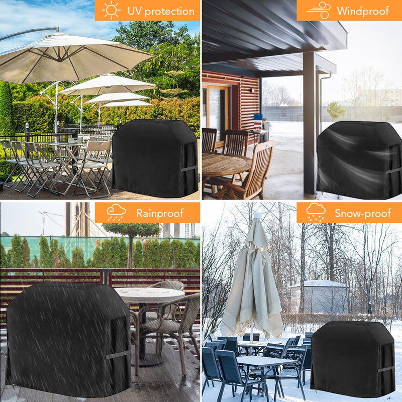 Waterproof BBQ Grill Cover 420D Oxford Fabric Camping Stove Cover Large Windproof Ripstop BBQ Cover - Image 5