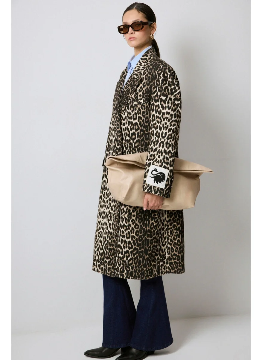 تاتشي Leopard Print Long Jacket