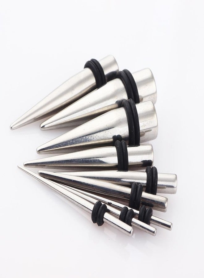 Decentraland Stainless Steel Ear Gauge Taper Stretching and Single Flare Plugs 4mm (6g) Steel Tapers & Steel Tunnels Ear Stretching Kit - Image 4
