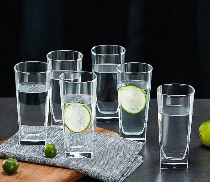 VILON Italian Premium Premium Elegant Glass Lemon Set of 7 Pcs1 Glass Jug (1300 ML) with 6 Glasses (300 ML) (Hexa) - Image 5