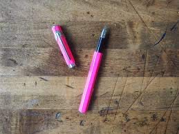 Caran d'Ache Medium Fountain Pen, Medium Point, 849 0840-090, Fluorescent Pink, Dual Use, Genuine Imported - Image 4