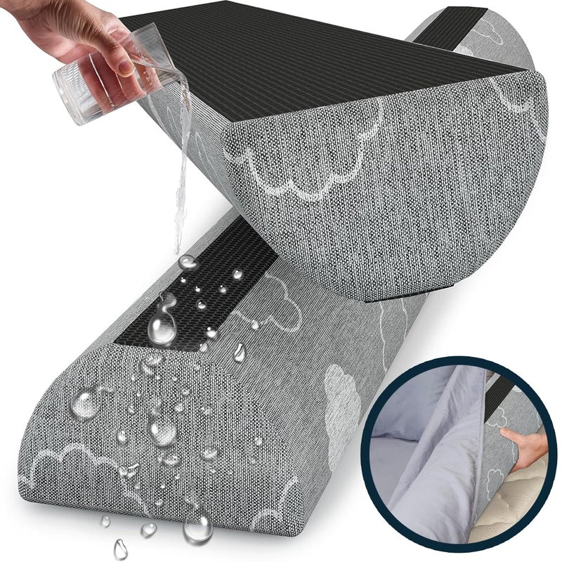 Sleepah Bed Bumpers for Toddlers Memory Foam Rail Guards Waterproof Washable Dual Sided Non-Slip Soft Cover - Safety Guard Noodle Long Pillow Pads for King Queen Full Twin Beds (1 Pack) - Image 1