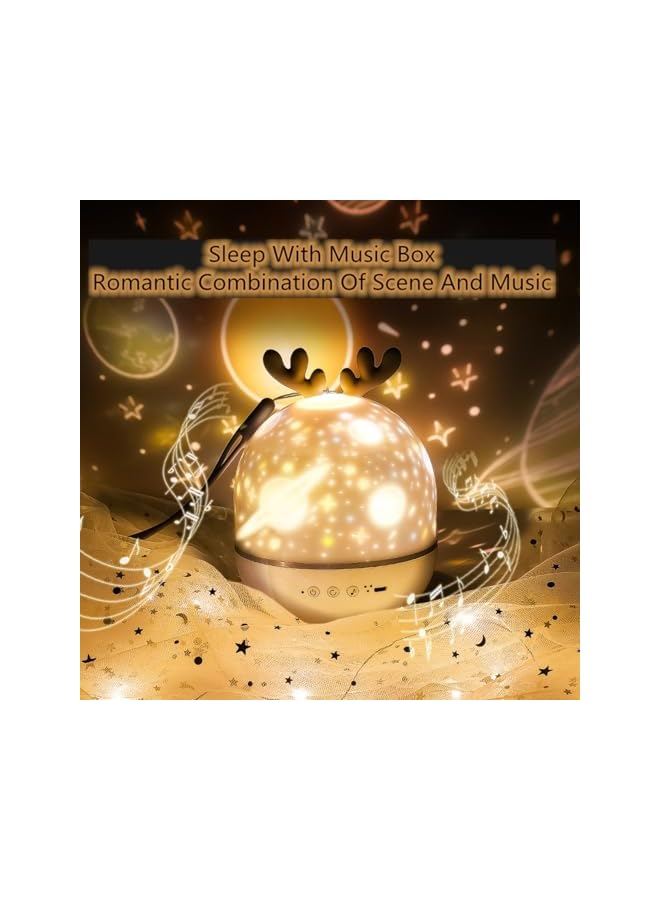 The Bros Projector For Kids 6 Scenes Films Ceiling Projection Led Night Light With Mushroom Star Projector,Usb Rechargeable,With Remote,360°Rotatable Sound Machine For Decoration Birthday Party - Image 5