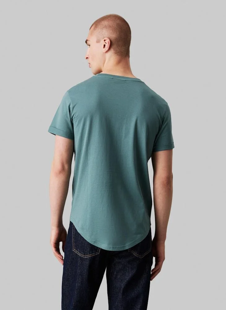 كالفن كلاين جينز Logo Print Crew Neck T-Shirt