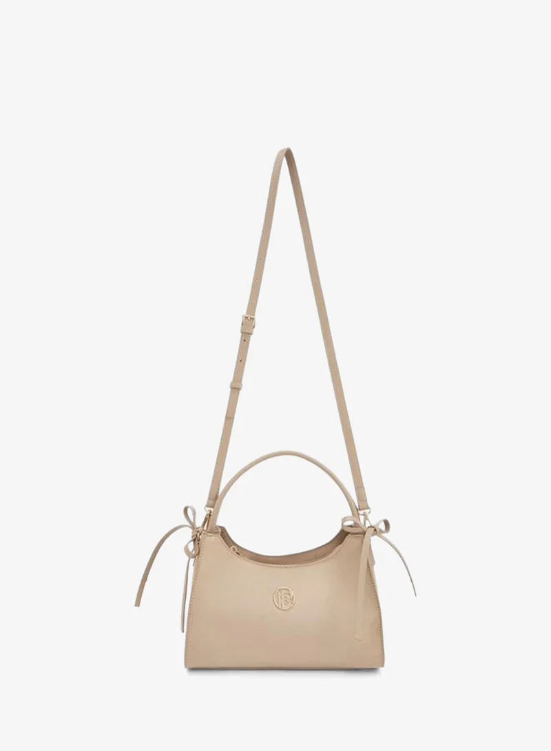 Peppermint NUDE Metallic Accent Crossbody Bag With Detachable Strap for Women | Best Price UAE